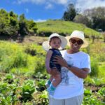 Oprah Winfrey Instagram - First Harvest Day and garden adventure for Luca and my first time pushing a stroller. Goes to show you that it’s never too late or too early to learn something new 👶🏽🥬👩🏾‍🌾 @kirbybump