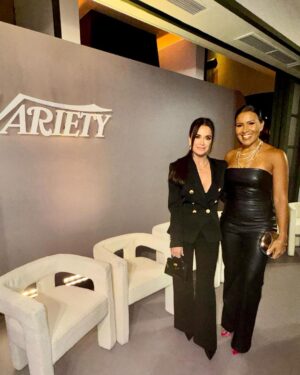 Page Turner Instagram - Ummmm let’s just talk about how amazing last night was at the @variety Women in Reality TV presented by DIRECTV  Dinner @spagobh last night! 

Being amongst such powHERhouses in this industry was amazing! 

And let’s just say how cool my favs @kandi @kylerichards18 & me & @quinkybinky’s fav @kamiecrawford are! 

Think what you want about reality TV, but these women have made strides in this industry, are powerful, beautiful, rich (LOL) and strong enough to stay in a very volatile industry as trailblazing women for well over a decade!! 👏🏽👏🏽 

And it was sooo cool seeing my sweet Notre Dame High School  @michellesobrino!! ❤️❤️

Cheers to another amazing night with my Manager/Partner/Bro @hotsey318!! …  Even though I didn’t get my hair or make-up done (they’re gonna kill me!! 🤣🤣😭)!!

Oooowee at this @zara jumpsuit & @versace shoes tho 🔥🔥 (thoughhhh my jumpsuit is a little big I can’t believe I’ve already sized down. I just got it!… Puttin in that WERK! 💪🏽)!