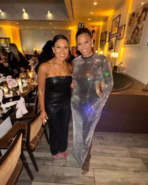 Page Turner Instagram - Ummmm let’s just talk about how amazing last night was at the @variety Women in Reality TV presented by DIRECTV  Dinner @spagobh last night! 

Being amongst such powHERhouses in this industry was amazing! 

And let’s just say how cool my favs @kandi @kylerichards18 & me & @quinkybinky’s fav @kamiecrawford are! 

Think what you want about reality TV, but these women have made strides in this industry, are powerful, beautiful, rich (LOL) and strong enough to stay in a very volatile industry as trailblazing women for well over a decade!! 👏🏽👏🏽 

And it was sooo cool seeing my sweet Notre Dame High School  @michellesobrino!! ❤️❤️

Cheers to another amazing night with my Manager/Partner/Bro @hotsey318!! …  Even though I didn’t get my hair or make-up done (they’re gonna kill me!! 🤣🤣😭)!!

Oooowee at this @zara jumpsuit & @versace shoes tho 🔥🔥 (thoughhhh my jumpsuit is a little big I can’t believe I’ve already sized down. I just got it!… Puttin in that WERK! 💪🏽)!