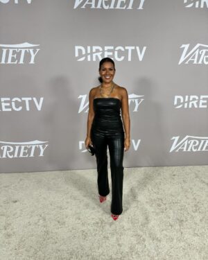 Page Turner Instagram - Ummmm let’s just talk about how amazing last night was at the @variety Women in Reality TV presented by DIRECTV  Dinner @spagobh last night! 

Being amongst such powHERhouses in this industry was amazing! 

And let’s just say how cool my favs @kandi @kylerichards18 & me & @quinkybinky’s fav @kamiecrawford are! 

Think what you want about reality TV, but these women have made strides in this industry, are powerful, beautiful, rich (LOL) and strong enough to stay in a very volatile industry as trailblazing women for well over a decade!! 👏🏽👏🏽 

And it was sooo cool seeing my sweet Notre Dame High School  @michellesobrino!! ❤️❤️

Cheers to another amazing night with my Manager/Partner/Bro @hotsey318!! …  Even though I didn’t get my hair or make-up done (they’re gonna kill me!! 🤣🤣😭)!!

Oooowee at this @zara jumpsuit & @versace shoes tho 🔥🔥 (thoughhhh my jumpsuit is a little big I can’t believe I’ve already sized down. I just got it!… Puttin in that WERK! 💪🏽)!