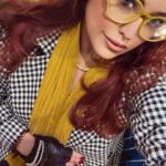 Paige Nicole Mayo Instagram - Black and white and mustard all over 😝 I am in my element right now with cold weather accessories! ❄️