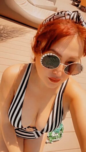 Paige Nicole Mayo Instagram - Summer is winding down in #Valifornia. 👙 ☀️ But I need one last excuse to wear my favorite bikinis…so I’ve just booked a last minute getaway to the #FrenchRivieria! Any recommendations in and around #Nice? 
.
.
Headband: @fendi 
Swimsuit: @riverisland 
Sunnies: @aldo_shoes 
.
.
@visitnice @visit.nice @nice_ville @frenchrivieraguide @frenchrivieraconnect @frenchriviera.explore @frenchrivieraparties #travel #bikini #swimsuit @visitfrance