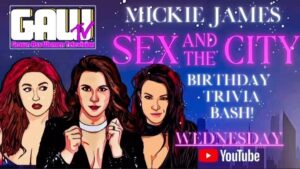 Paige Nicole Mayo Instagram - ON AN ALL NEW #GAWTV We celebrate the birth of the 'Heart Breaker', Bone Breaker' Soul Shaker' -- 11x 🌎 CHAMP -- HARDCORE COUNTRY...
@themickiejames 🎂🎉🥳🎉🥳🎉🥳🎉!!!!!

Join us WEDNESDAY at 5pm on @youtube 
as Mickie, @officialsocalval & @reallisamarie get together over cocktails & take part in some #sexandthecityquotes #trivia & discuss their favorite moments of the iconic show, what character they most relate to & much more fun! 🍸

#mickiejames #birthday #gawtv #socalval #lisamarievaron #victoria #impactwrestling #emergence #wwe #aew #aewallin #sexandthecityquotes #carrie #carriebradshaw #samantha #nyc #newyorkcity