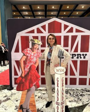 Pam Tillis Instagram - Singing and speaking at  Belmont for a celebration of the new Minnie Pearl documentary, Facing the Laughter: Minnie Pearl! 
She was so dear to me. 
I’m just so proud to be here!! #MinniePearl #countrymusic #Grandoleopry