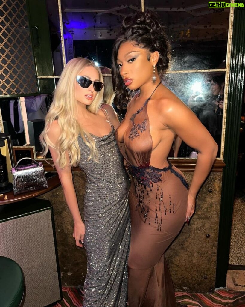 Paris Hilton Instagram - Sliving at the @GQ party last night @TheeStallion.💃🏼💃🏽 Love her!🥰 Such a Queen! 👑 So sweet, fun, real and beautiful inside and out!😍 #ThatsHot 🔥 #AquariusRules ♒️ Chateau Marmont