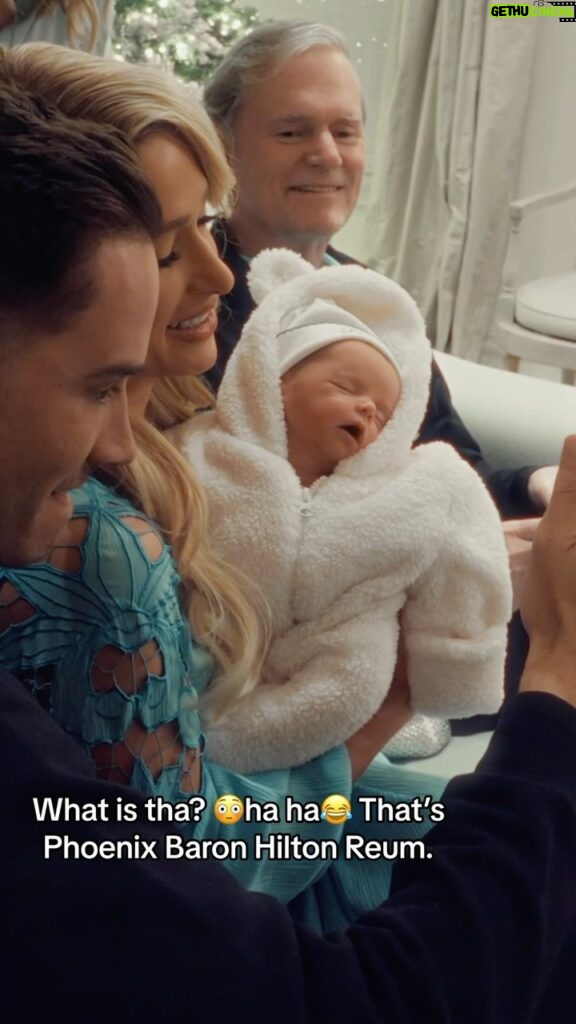 Paris Hilton Instagram - Surprising my family with my baby boy Phoenix will always be such a surreal and special memory🥹🥰👶🏼🩵 Watch season 2 of my show “Paris In Love” streaming now on @Peacock. ✨ Which is your favorite episode?🥰📺