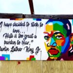 Parisa Fitz-Henley Instagram – “I have decided to stick to love… Hate is too great a burden to bear.” — Martin Luther King 

💙💚🤎💛🤍🧡🖤❤️💜

Image: Multicolor painting of MLK on an outdoor wooden wall w/the above quote.