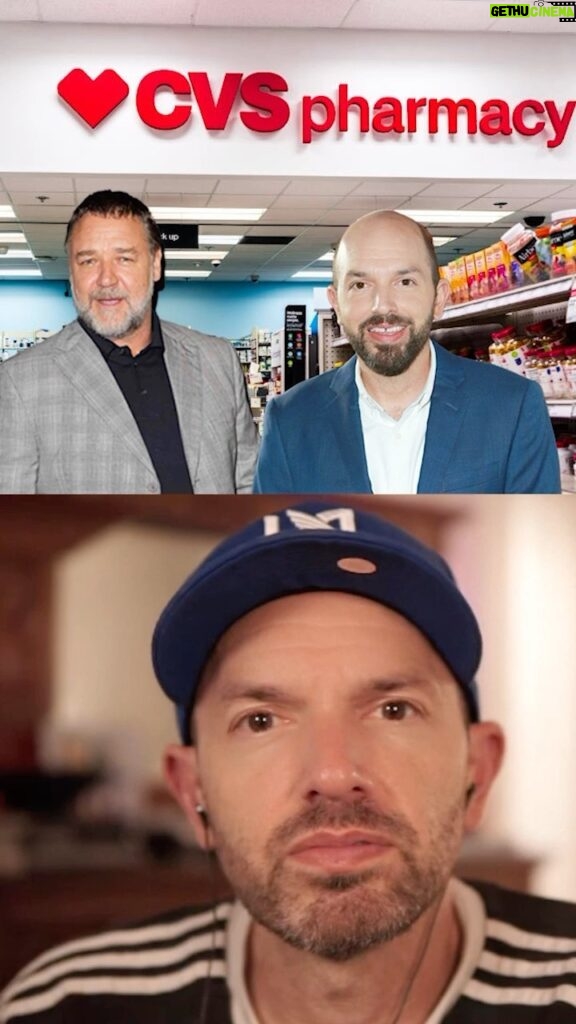 Paul Scheer Instagram - I admit something about Russell Crowe I was always afraid to say and @robhuebel helps me role play how I could tell him.
