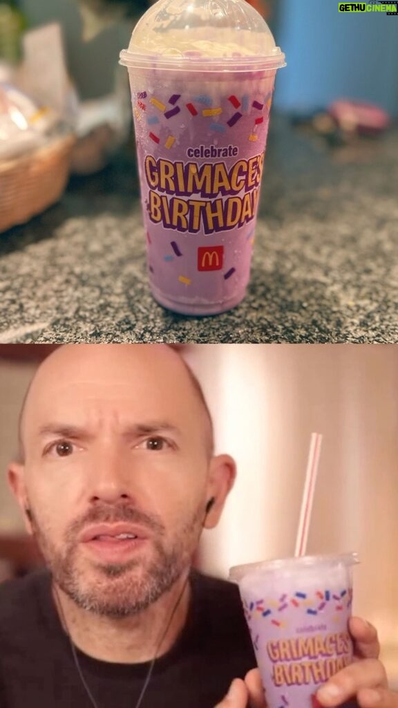 Paul Scheer Instagram - Today I tried a McDonalds Grimace Shake. Will I survive?