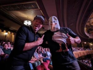 Paul Scheer Instagram - Wow a Tour! Thanks to everyone for coming out to see HOW DID THIS GET MADE?! The crowds, costumes, the friendship bracelets, the songs and of course Morgan! We loved every second of it. We will be back. Keep posting your pictures #hdtgmtour and now all the tour shirts are up @teepublic 
(The last shot is by Bryan Laskky & the poster by #AlexanderForbes)