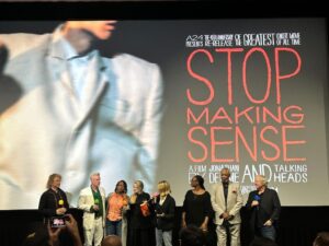 Paul Scheer Instagram - This was my 1st time seeing STOP MAKING SENSE and I immediately want to see it again. What an epic night @vidiots - I love this place so much to see the @talkingheadsofficial with  @kimletgordon // hats off to Maggie McKay and the whole team for bringing movie theater culture to the east side. #stopmakingsense @a24