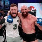 Peter Queally Instagram - What a lad this kid is, he got wind I was heading over to this fight on my own with no coach or corner team and immediately jumped on a plane and flew right across the country from California to be there for me. I absolutely love when he’s in my corner too, he’s such a little maniac it feels like we are walking out for a street fight when we are leaving my dressing room! Walking back to him end of round 2 drenched in blood and him screaming in my face hahahaha, I would have took out The Hulk in round 3 if I had to! Would go to war with him any day of the week! 💜 @strabanimalmma