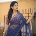 Pranika Dhakshu Instagram - இந்நேரம் 🌸🌼 Makeup @sharanyas_makeupartistry Photography @skmani_photography . . . #pranikadhakshu #zara #newyear #saree #sareelove #sareelovers #saree #coimbatoreponnu