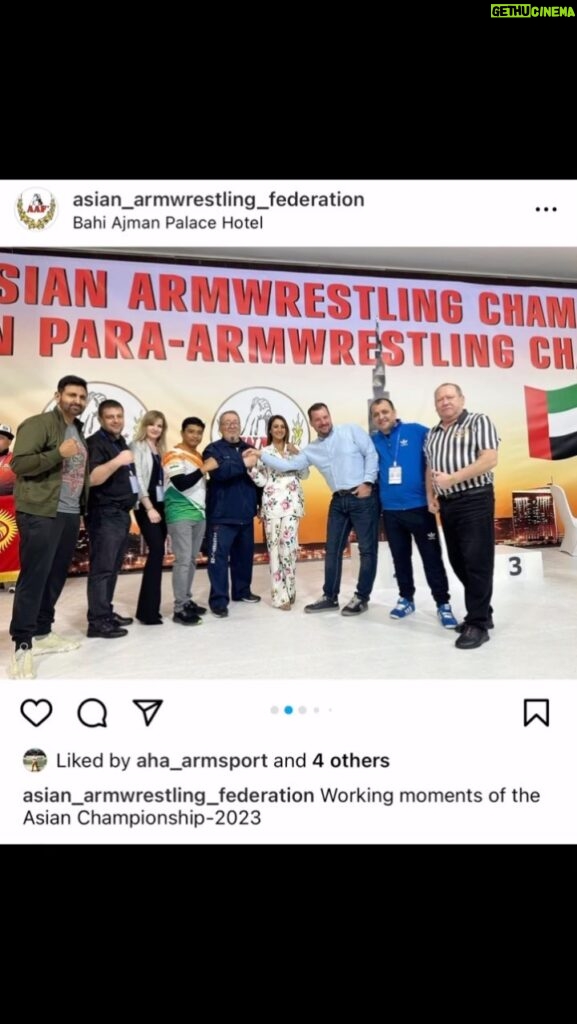 Preeti Jhangiani Instagram - This year 2023 @pafi.india was born and had redefined sports administration in India by being the official affiliate to the @asian_armwrestling_federation and @wafarmwrestling and we look forward to taking Indian Armwrestling to great heights ! The first of the international tournaments where @pafi.india took #TeamIndia was the Asian Armwrestling Championship 2023 ! #armwrestling #asianchampionship Ajman, United Arab Emirates