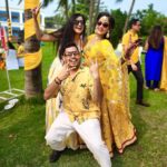 Priya Choudhury Instagram - Turmeric dreams and wedding gleams 💛#sidkitamanna #haldi #friendsforlife❤️