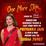 Priyanka M Jain Instagram – One more step 😍 ♥ 

VOTE FOR PRIYANKA ♥ 

Login to Disney + hotstar, 
Search for Bigg Boss Telugu 7 
Cast 1 vote to Priyanka Jain and 
Also Give 1 missed call to 8886676907 (Free)

#biggbossseason7 #biggbosstelugu #priyankajain #priyankabb7 #piyu #bb7 #starmaa #disneyplushotstar #BiggBossTelugu7 #priyankaonbbtelugu7 #BiggBossTelugu7 #biggboss7telugu