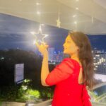 Priyanka Nalkari Instagram - #mybalcony #starlights #christmasdecor #favsymbol #star #cutegirlinreddress #evening #view #malaysia #kl #insta #instagood #instadaily #instafashion #instagram