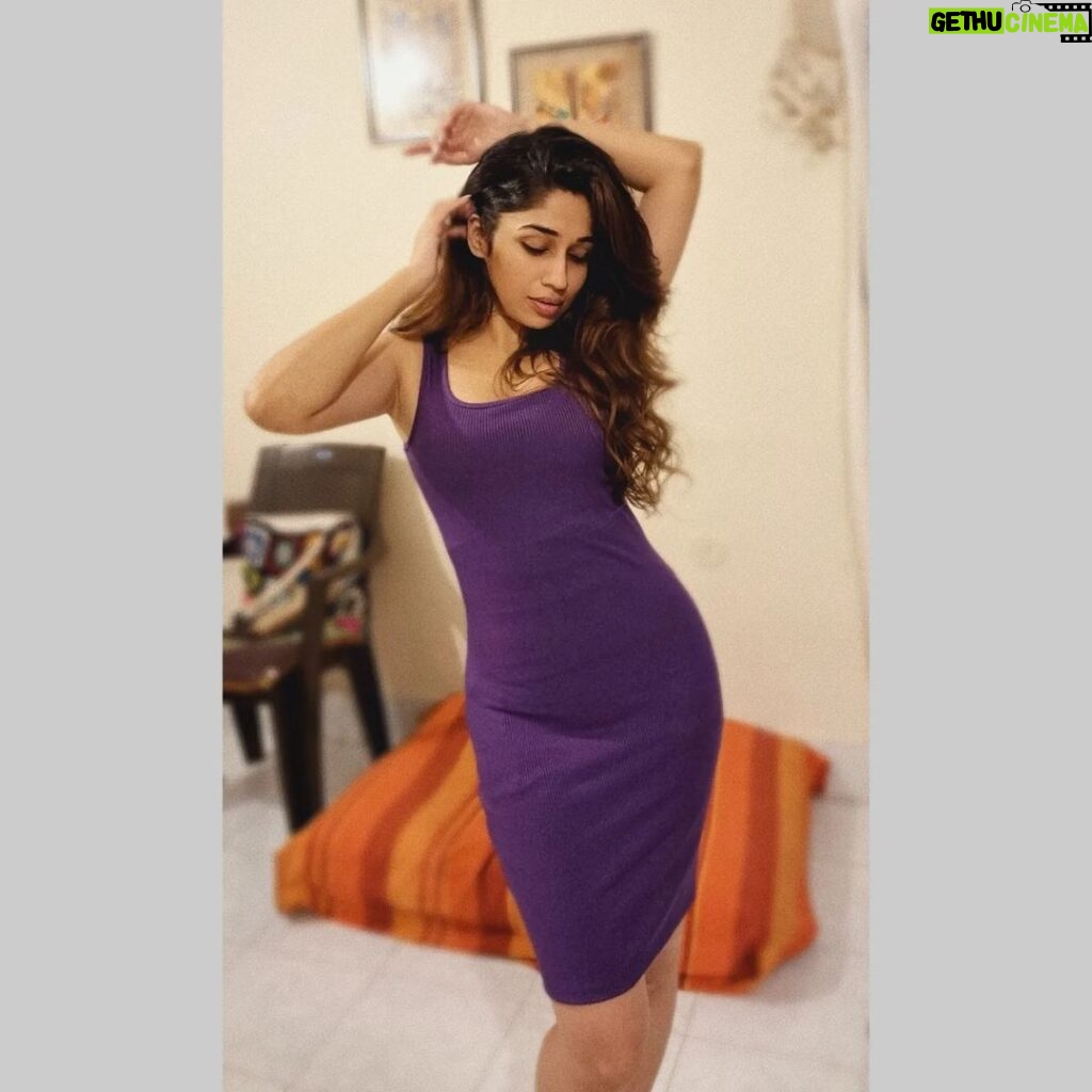 Purneima Day Instagram - " A little contour and confidence. " 💜 . #purple #purniemaadey #mumbai In your HeaRt..<3 :)