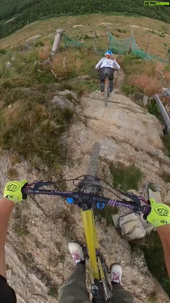 Rachel Atherton Instagram - TRIPLE BLCK!!🏴‍☠ Haha took @brendog1 for his first run down “Slab Track” & I haven’t ridden it for a year, wow it’s gotten way gnarlier!! 😂😮‍💨👌👌 @dan_atherton what a place you’ve built 😘😘 @dyfibikepark @gopro #gopromax It’s always Such a sick say when the homies from the south come north! @damien_tutton @lauriearthur @lewis_ranger 🏴‍☠