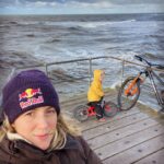 Rachel Atherton Instagram - ❤️❤️❤️🍦🍦🍦⛈⛈⛈ More filming for @redbullbike race Tapes s2, out in spring 🤗 We took a short trip to lake maggiore where olly & his team were building an @heartwoodsaunas fell in love with lake maggiore! Wild wet wales 🏴󠁧󠁢󠁷󠁬󠁳󠁿 trying to make the most of every day rain or shine! After 1min.45seconds riding in the rain along the pier we had to go back to the van and arna fell asleep 😂 track check @dyfibikepark ❤️ love riding my Moto so much, We used to race 3hour moto enduros (Wirral off roads) me @dan_atherton @gee_atherton let’s get back to it, i miss racing moto enduro! ❤️
