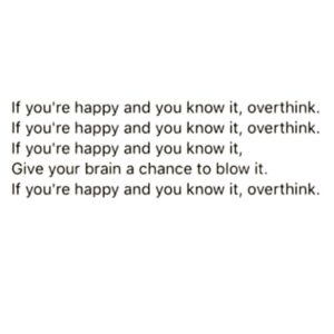 Rachel Nichols Instagram - I don’t know the original author of this. If I did, I would give credit. But for all OVER-THINKERS out there, you and me alike, THIS IS US.