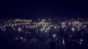 Raine Maida Instagram - I promised I would share this . Man of my word. It was a beautiful thing we had last night @togetheragainfestival . Appreciate you all for lighting up the night.

#balladofapoet#gordownie