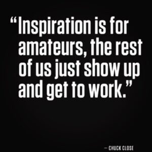 Raine Maida Instagram - A lot of truth in this quote from Chuck Close. naive to sit around & wait thinking “inspiration“ is inevitable & deserved. Art is rarely divine. Doing the work. the process doesn’t feel as romantic as being a vessel but 99x out of 100x it’s facts.  count on one hand songs that feel like they were channeled through me compared to the body of work with OLP, my solo albums & MoonVsSun . born through the process. Process isn’t beautiful. Ugly. Unromantic. dirty. Experimenting , failing , feeling worthless, lonely, but suddenly tapping into something inspired deep in the process. Those moments are art. imo. A piece of clay won’t turn into a beautiful  sculpture on its own. can’t will it’s form. gotta get in there & mold it. Break it down . Throw against the wall & reform it until it takes the shape of something inspired. Hands dirty. Doing the work. Magic waiting to be discovered. Never owed but earned.