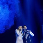 Raisa Andriana Instagram - Menyanyikan “Percayalah” untuk pertamakalinya bersama Ka @afgan__ di KL.. Thank you Afganisme for welcoming me, and Ka Agan, I’m always so proud of you, thank you for including me in your beautiful concert!! Makeup // @ferryfahrizal Hair // @ibaayy___ Dress // @raffieynasirofficial Styled // @astecat Photo // @rendharais