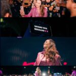 Raisa Andriana Instagram - Surabaya anti fail dehh penontonnya selalu seruuu! Thanks for your energy and happy 13th anniversary @yourraisa @yourraisa_surabaya , kompak selalu ya kitaa 🫶🏻 Makeup // @ferryfahrizal Hair // @ibaayy___ Styled // @elcofrebliaman Photo // @claudianrh