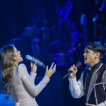 Raisa Andriana Instagram - Menyanyikan “Percayalah” untuk pertamakalinya bersama Ka @afgan__ di KL.. Thank you Afganisme for welcoming me, and Ka Agan, I’m always so proud of you, thank you for including me in your beautiful concert!! Makeup // @ferryfahrizal Hair // @ibaayy___ Dress // @raffieynasirofficial Styled // @astecat Photo // @rendharais