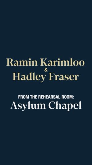 Ramin Karimloo Instagram - We are just one week away from the worldwide premier of our third ‘From The Rehearsal Room’. This time from the beautiful Asylum Chapel. We are being joined by over 50 countries already. Come and join this international musical theatre party with myself, @hadleyfraser @theo.jamieson and the folks from @wearecraft hosted by @driiftlive | Tickets available from the link in my bio | #musicaltheatre #worldwide