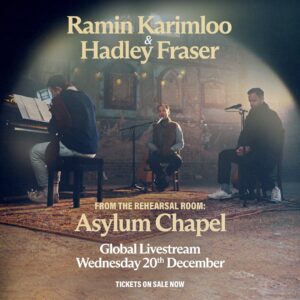 Ramin Karimloo Instagram - From The Rehearsal Room - Asylum Chapel | Global Stream Dec 20 | Link in BIO | @hadleyfraser @wearecraft @theo.jamieson @driiftlive