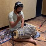 Ravi G Instagram - Doing what i love the most ❤️ Tracking for an interesting project !! V.C :- @manojkrishna001 #mrudangam #music #carnatic #ravig Chennai, India