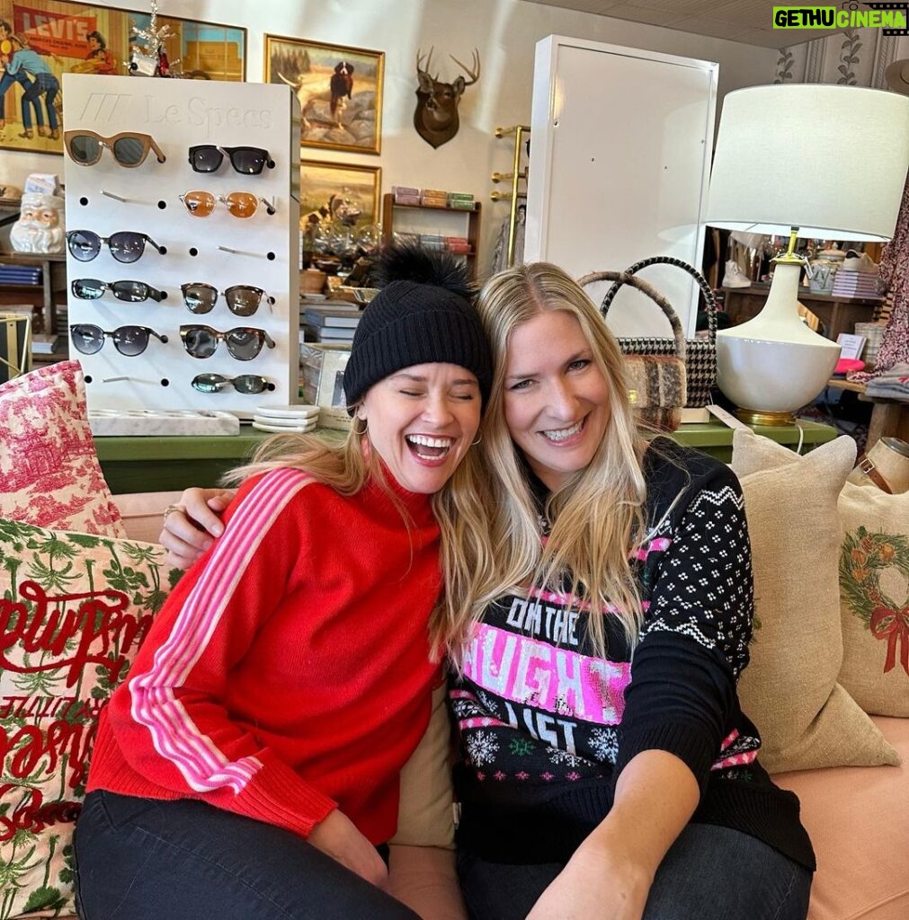 Reese Witherspoon Instagram - Love stopping by my favorite small business in Nashville @whitesmercantile ✨owned by my girl @hollywilliams ❤️She and her team scout the world for all the BEST Christmas ornaments, books, kids clothes , toys and my favorite ... Christmas mugs ! ☕️🥰🎁🎄