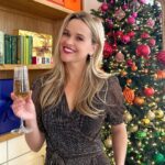 Reese Witherspoon Instagram – Bringing that holiday magic 🥂 (and serving up gift guides) 🎁 Link in bio for more!