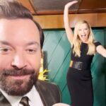 Reese Witherspoon Instagram - Now somebody, anybody, everybody scream… @reesewitherspoon is here tonight! #FallonTonight The Tonight Show Starring Jimmy Fallon