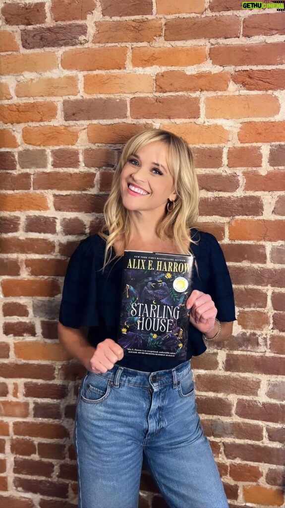 Reese Witherspoon Instagram - Our October @reesesbookclub pick is #StarlingHouse by @alix.e.harrow! This book has everything you could possibly want this fall 🍂☕️📖 ... a cursed town, a haunted house, a vivid & eerie setting — plus, characters willing to risk everything. I can’t wait to hear what you think about this gripping tale! Visit us at #ReesesBookClub to discuss all month long. Bring on spooky season!! 👻 And check out my new FAVORITE choc-chip pumpkin cookie recipe below 🎃🍪😋