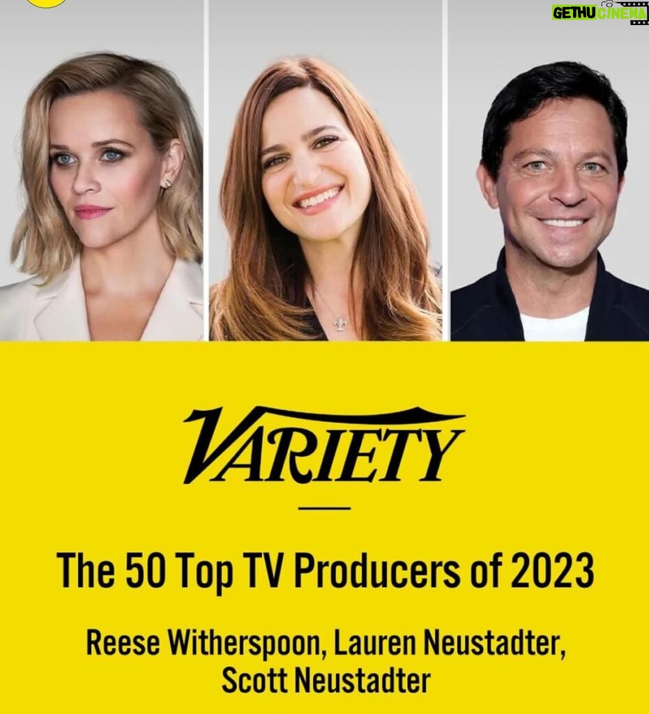 Reese Witherspoon Instagram - Thank you @variety for including us in this incredible list of producers 🤩 Every show is an opportunity to connect and create with fellow filmmakers .. and have fun making great TV ! So grateful for the partnership with this wonderful duo @laurenneu @scottneu 💫🌟🥂and thank you to all the talented people who come along to join us ! @daisyjonesandthesix