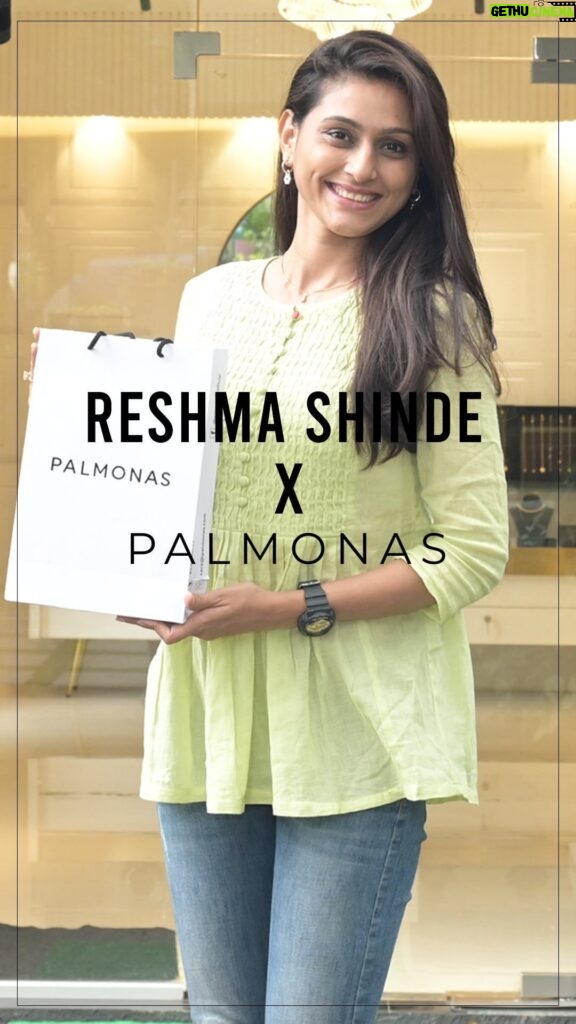 Reshma Shinde Instagram - An Exquisite Rendezvous at Palmonas! 💫✨ The gorgeous @reshmashinde02 recently graced our flagship store, and the experience left her spellbound. From the moment she stepped in, the elegance and opulence of Palmonas enveloped her. She couldn’t help but be captivated by our curated collection, each piece telling its own story of beauty and grace. Thank you, Reshma, for sharing this enchanting day with us. We’re thrilled to have had you here! 🌟💍 #PalmonasMagic #ReshmaAtPalmonas #palmonas #newagegold #reshmashinde #storevisit #celebrityvisit #demifinejewellery Koregaon Park