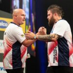 Rob Cross Instagram - Good start today and decent win against Latvia. Enjoy all the time with Mike, absolute class act. Now prep for a big day tomorrow. 🏴󠁧󠁢󠁥󠁮󠁧󠁿⚡️ @targetdarts @NamosSolutions @jenningsbetinfo @scott_rbs