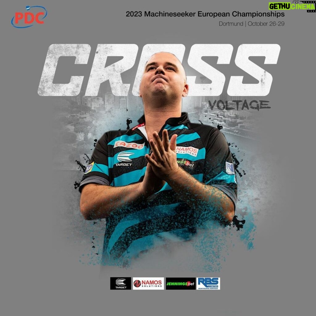 Rob Cross Instagram - Strong start in the Euros with a win over Dimi. Onto the next one on Saturday. Thanks for all the incredible support🙏⚡ @targetdarts @NamosSolutions @jenningsbetinfo @scott_rbs