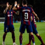 Robert Lewandowski Instagram - Teamwork ➡️ 3 points for us! @fcbarcelona