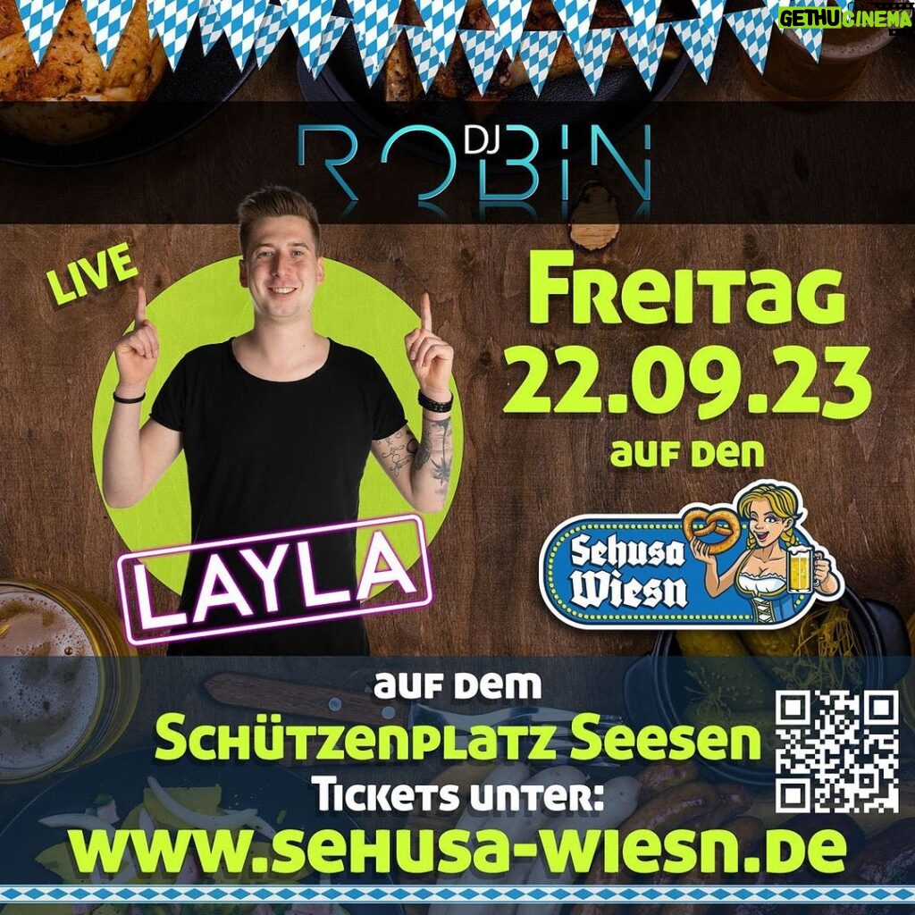 Robin Leutner Instagram - Prosit Sehusa-Wies’n Fans oder die, die es noch werden wollen, das Sehusa–Wiesn Team gratuliert herzlich den Gewinnern des Gewinnspiels: @sandra.neumann.182 @nettimommy3 Nadja Wöllecke (FB) Thomas Sternal (FB) Christian Brandes (FB) Ihr habt jeweils 2x Freikarten für die Eröffnung, der ersten Sehusa–Wiesn am 22.09.2023 auf dem Schützenplatz Seesen gewonnen. Ihr könnt somit live beim Anstich durch den Bürgermeister Homann dabei sein und die Wiesn gleich von Anfang an genießen! Herzlichen Glückwunsch! Die Tickets sind ab dem Freitag 15.09.2023 beim @stadtmarketing seesen abzuholen! Für alle die leider nicht so viel Glück hatten, gibt es immer noch die Möglichkeit Tickets unter www.Sehusa-Wiesn.de oder beim @stadtmarketing.seesen zu erwerben. Lasst Euch DJ Robin nicht entgehen mit seinem Hit Layla. PS: 10 Tage noch! 😃 Prosit Euer Sehusa-Wiesn Team! #sehusawiesn #seesen #wiesn #djrobin #ozapftis #10tagenoch #vorfreudepur #dirndlzeit #lederhosen Seesen, Germany