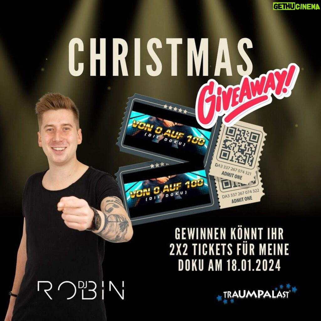 Robin Leutner Instagram - Gewinnspiel Gewinnspiel 😍 Ihr habt die Chance auf 2 x 2 Tickets für meine Doku am 18.01. auf der größten Leinwand der Welt im IMAX im @traumpalast 😍 Markiert einfach euren Buddy mit dem Ihr gerne kommen möchtet🎉 Die Gewinner werden am 27.12. gezogen ! Viel Glück Euch! 🙏🎉 #djrobin #doku #traumpalast #leonberg #layla #bumsbar #rapunzel #gewinnspiel #imax