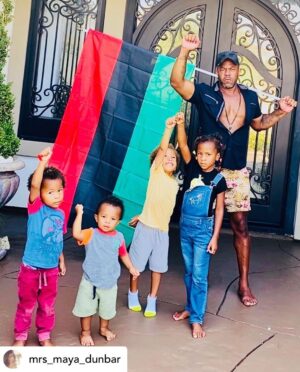 Rockmond Dunbar Instagram - Posted @withregram • @mrs_maya_dunbar The good brother Marcus has his energy over the Dunbars! Our new flag arrived on his birthday of all days and we couldn't be happier or more proud! ❤️🖤💚 #marcusgarvey #panafricanflag #panafricanism #blackhomeschoolers #blackhomeschooling #blackhomeschool365 #blackhomeschoolfamily #blackhomeschoolfamilies #blackhomeschoolmom #blackpride #blacklove #blackfamilies #blackpower #blackunity #blackhistory #garveyism