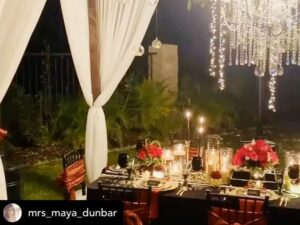 Rockmond Dunbar Instagram - Posted @withregram • @mrs_maya_dunbar Our Sexy Sweatsuit Soirée was a success! What many folks don't know , is that a passion of mine is design and party planning! This little project was my vision from start to finish & with Rock's help it came to life just as I had hoped! We wanted to safely gather with some Covid-compliant friend couples, relax and forget for a few hours the state of the world we're in. And let me tell you, we did! Definitely a night to remember. (And for the record: we've all been self quarantined and wore masks when not eating/taking photos.) 😷😏✊🏾 #blackexcellence✊🏾 #dinner #partyplanner #holidayseason #sexy #sweatsuitparty❤️ #blacklove #blackpride #designer #love #covidcompliant