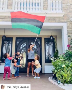 Rockmond Dunbar Instagram - Posted @withregram • @mrs_maya_dunbar The good brother Marcus has his energy over the Dunbars! Our new flag arrived on his birthday of all days and we couldn't be happier or more proud! ❤️🖤💚 #marcusgarvey #panafricanflag #panafricanism #blackhomeschoolers #blackhomeschooling #blackhomeschool365 #blackhomeschoolfamily #blackhomeschoolfamilies #blackhomeschoolmom #blackpride #blacklove #blackfamilies #blackpower #blackunity #blackhistory #garveyism