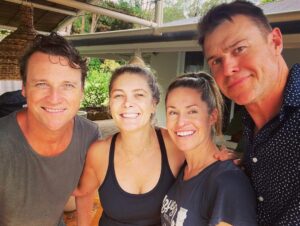 Rodger Corser Instagram - Great start to the year with family and friends...and I still have the longest run-up in #caravanparkcricket history!! #byron #surf #sand #kids @ingeniaholidays #ingeniaholidaysbyronbay #ingeniaholidays