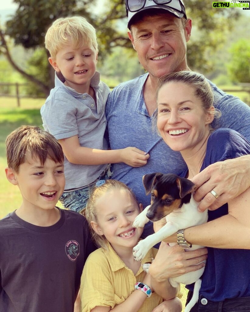 Rodger Corser Instagram - Meet “Eddie”, the newest member of our family. We did say no more kids a few years back...but we had to make an exception for this little guy. Thanks to our great friend Simmy @wanderingozzie_ who hosted us at her place in Coffs and help twist my arm to adopt the brother of their newest addition “Kevin”. Looking forward to reuniting our Jack Russell x Dachshund brothers, Ed & Kev very soon!! #puppylove🐶 #jackweenie #jackshund #ithoughtwewerepasttoilettraining #obviouslynot Coffs Harbour, New South Wales