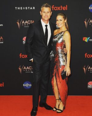 Rodger Corser Instagram - Had a great time with friends and colleagues at the @aacta awards last night, celebrating our amazing local industry.  Thanks as always to @boss for the sharp threads and to @rachelgilbertau for again making @renae.berry shine...literally